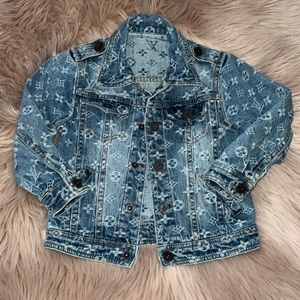 Girls Louis Vuitton jean jacket supreme